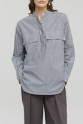 Closed - Chemisier Regular En Coton Biologique - Gris - Femme