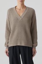 Closed - Pull Regular - Taupe - Femme