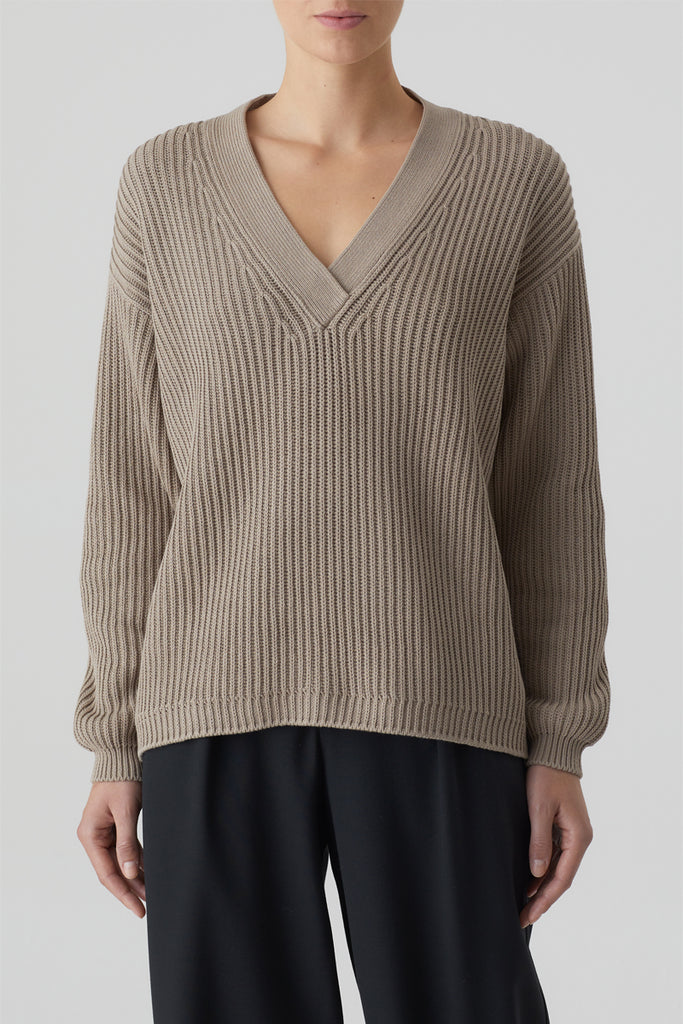 Closed - Pull Regular - Taupe - Femme