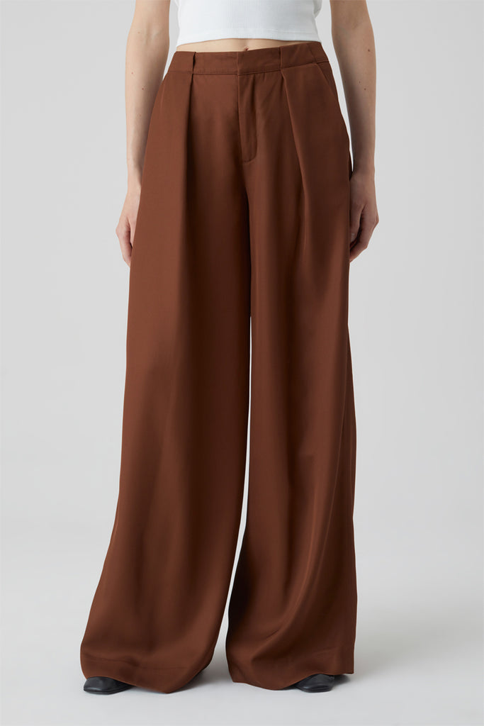 Closed - Pantalon Wide Legs - Marron - Femme