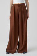 Closed - Pantalon Wide Legs - Marron - Femme