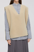 Closed - Gilet En Laine Vierge Et Cachemire - Beige - Femme