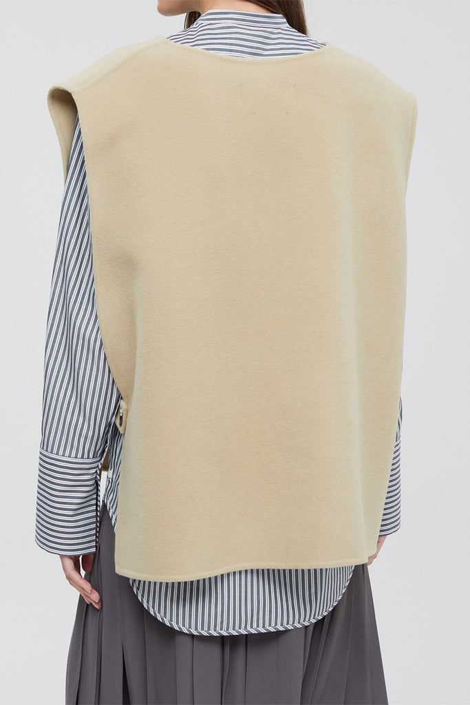 Closed - Gilet En Laine Vierge Et Cachemire - Beige - Femme