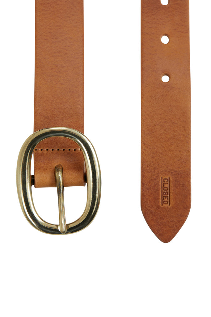 Closed - Ceinture En Cuir - Marron Clair - Femme