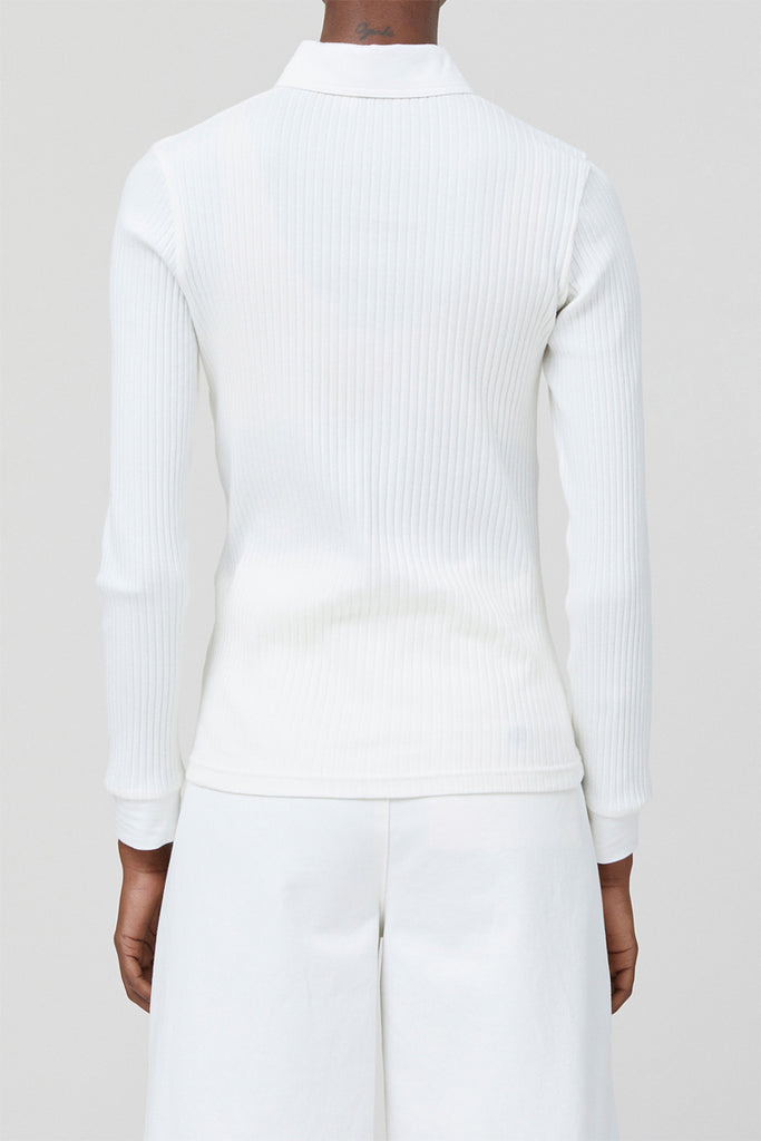 Closed - Polo Slim En Coton Biologique - Blanc - Femme