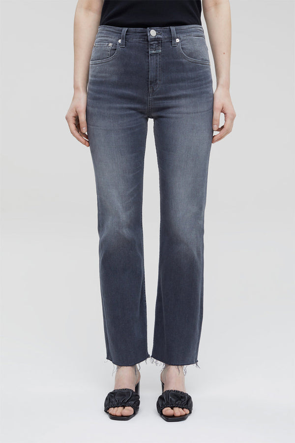 Closed - Jean Slim En Coton Biologique - Gris - Femme