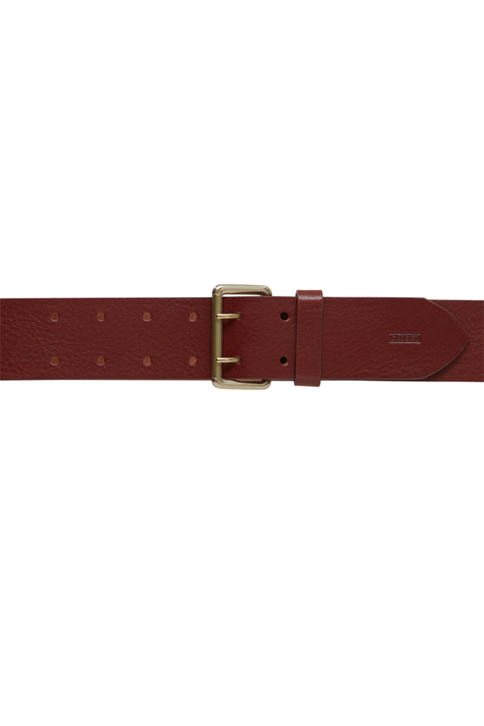 Closed - Ceinture En Cuir - Bordeaux - Femme