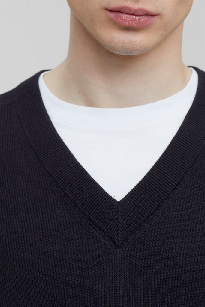 Closed - Pull Sans Manches En Lin Et Coton Biologique - Noir - Homme