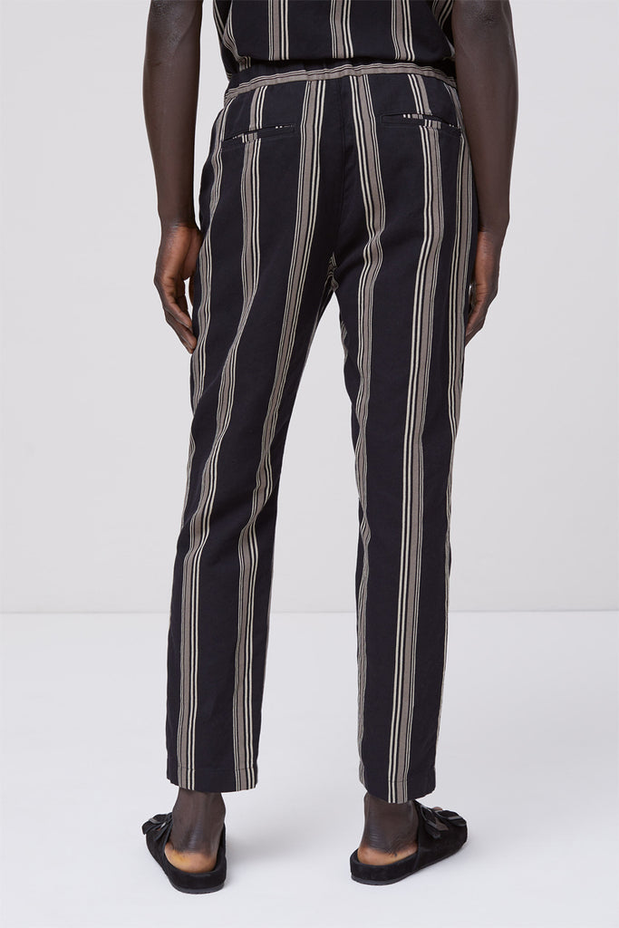 Closed - Pantalon Regular En Lin Noir - Homme