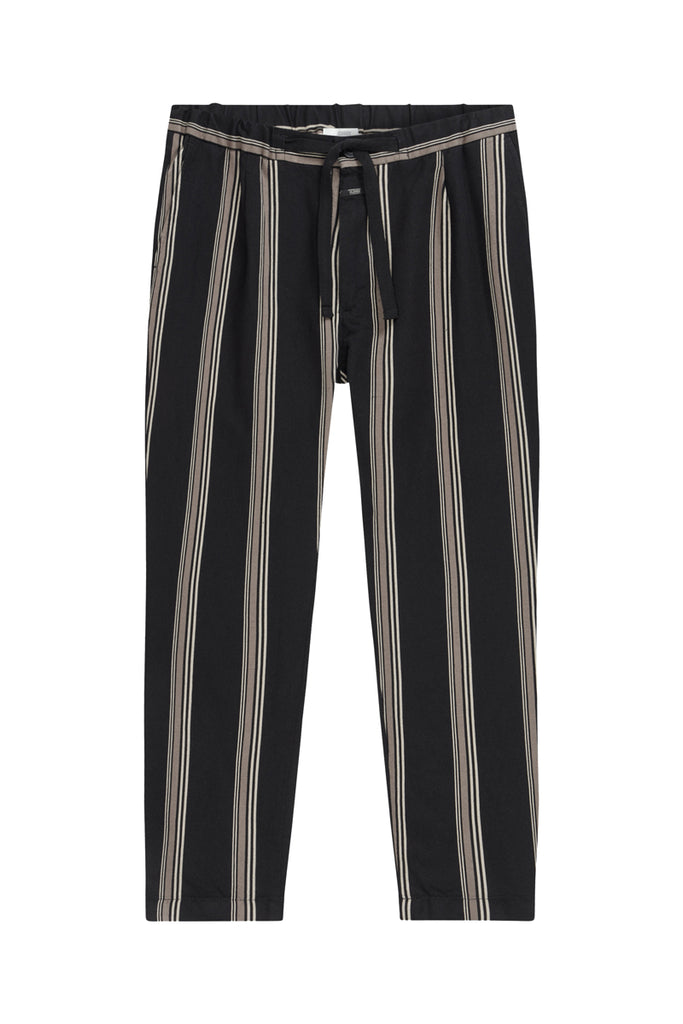 Closed - Pantalon Regular En Lin Noir - Homme