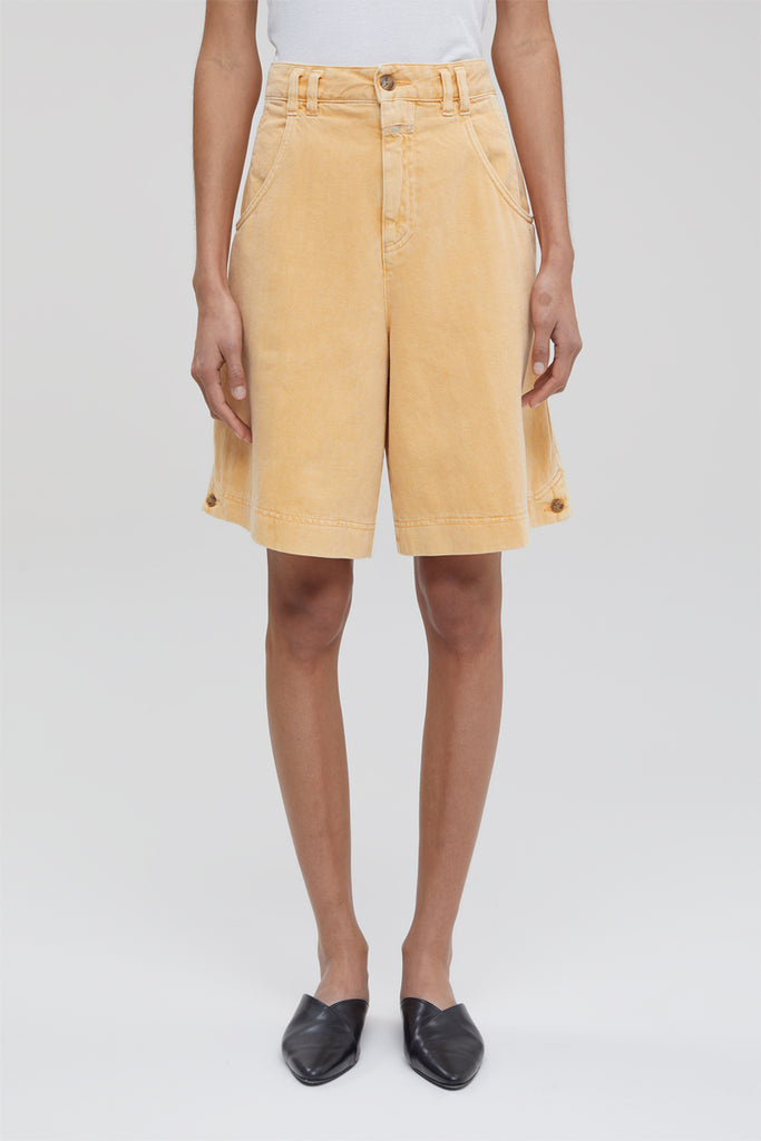 Closed - Bermuda Loose En Coton Biologique - Jaune - Femme