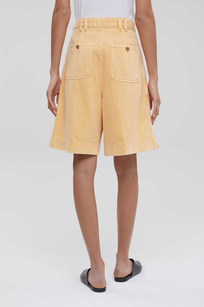 Closed - Bermuda Loose En Coton Biologique - Jaune - Femme
