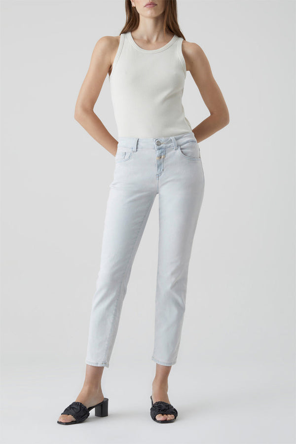 Closed - Pantalon Slim En Coton Biologique - Gris - Femme