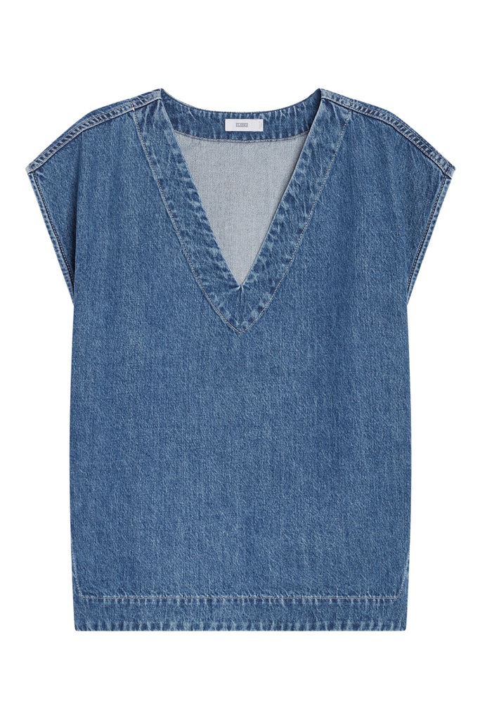Closed - Top En Jean En Coton Biologique - Bleu - Femme