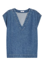 Closed - Top En Jean En Coton Biologique - Bleu - Femme