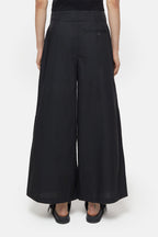 Closed - Pantalon Wide Legs En Coton Biologique - Noir - Femme