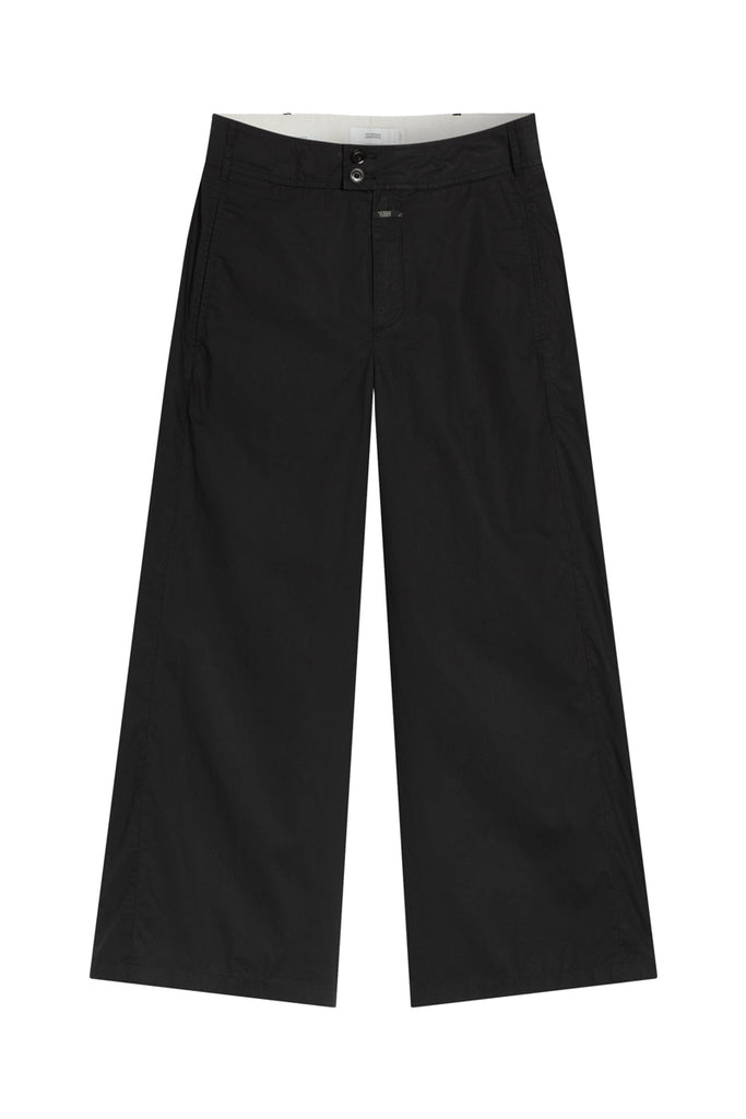 Closed - Pantalon Wide Legs En Coton Biologique - Noir - Femme