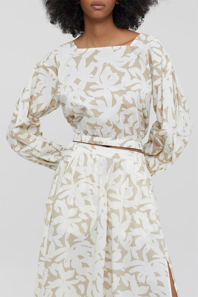 Closed - Blouse En Coton Biologique - Beige Et Écru - Femme