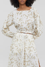 Closed - Blouse En Coton Biologique - Beige Et Écru - Femme