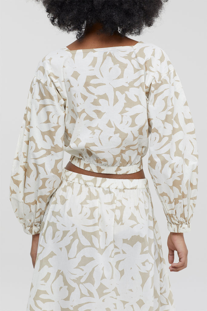 Closed - Blouse En Coton Biologique - Beige Et Écru - Femme