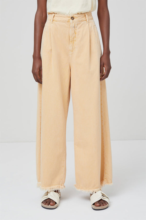 Closed - Jean Wide Legs En Coton Biologique - Beige - Femme