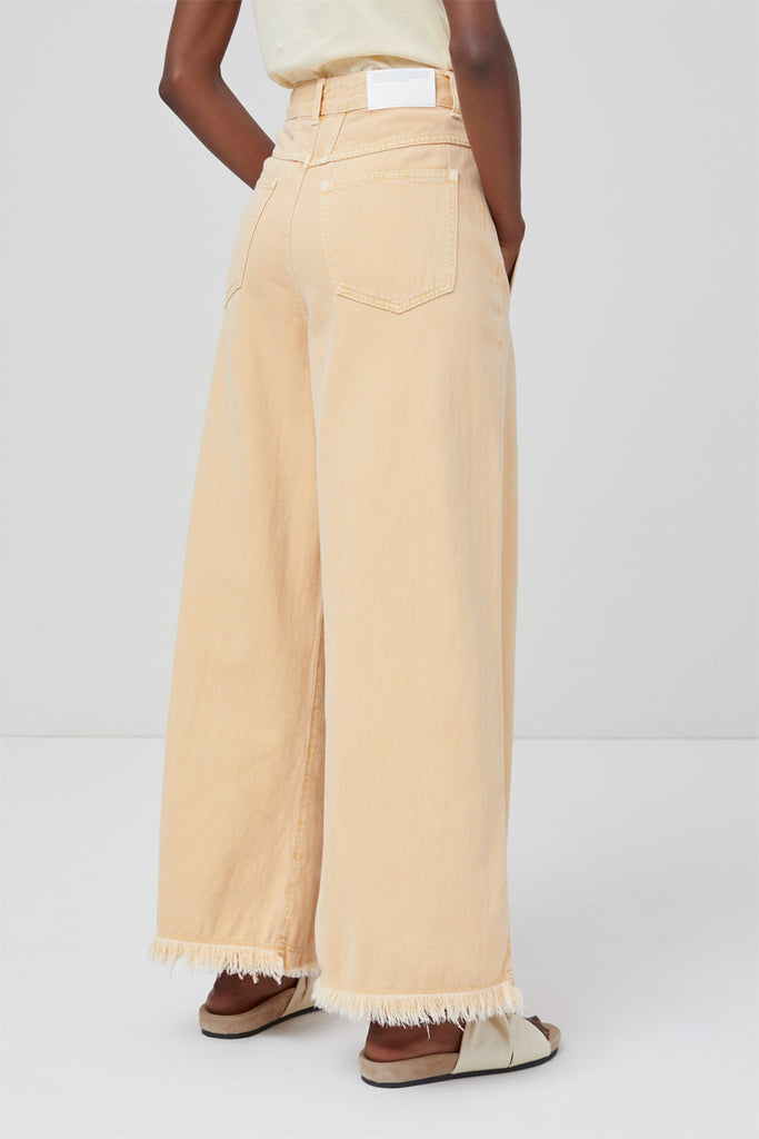 Closed - Jean Wide Legs En Coton Biologique - Beige - Femme