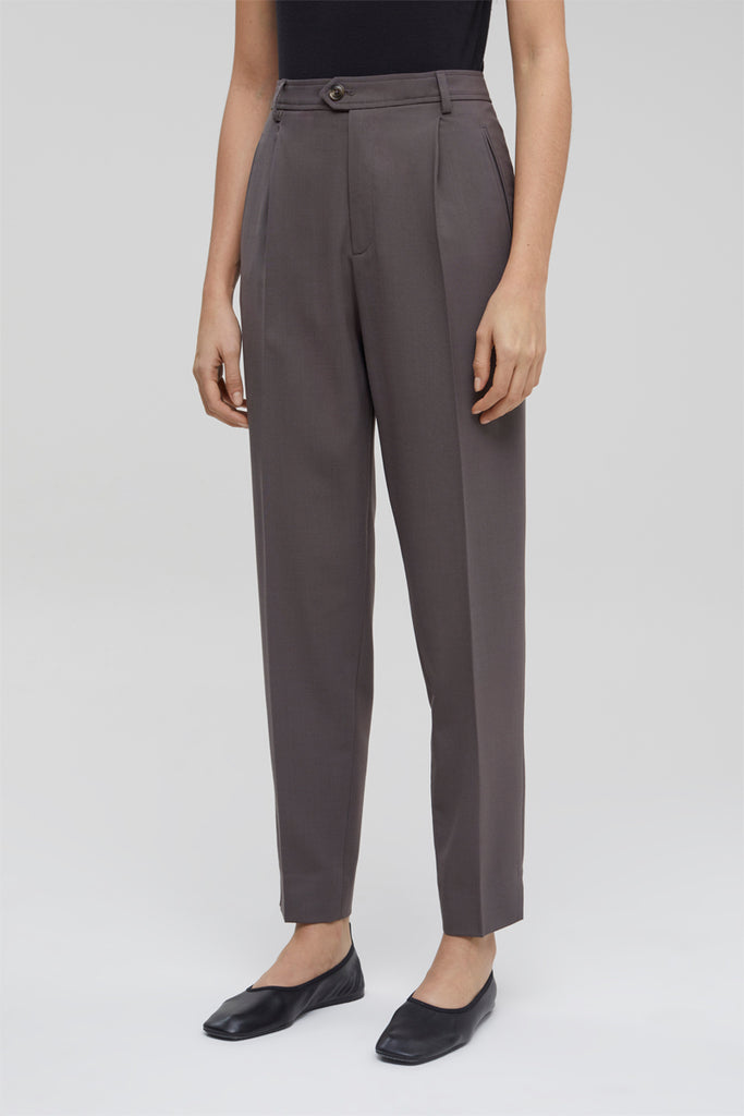 Closed - Pantalon Slim En Laine - Gris - Femme
