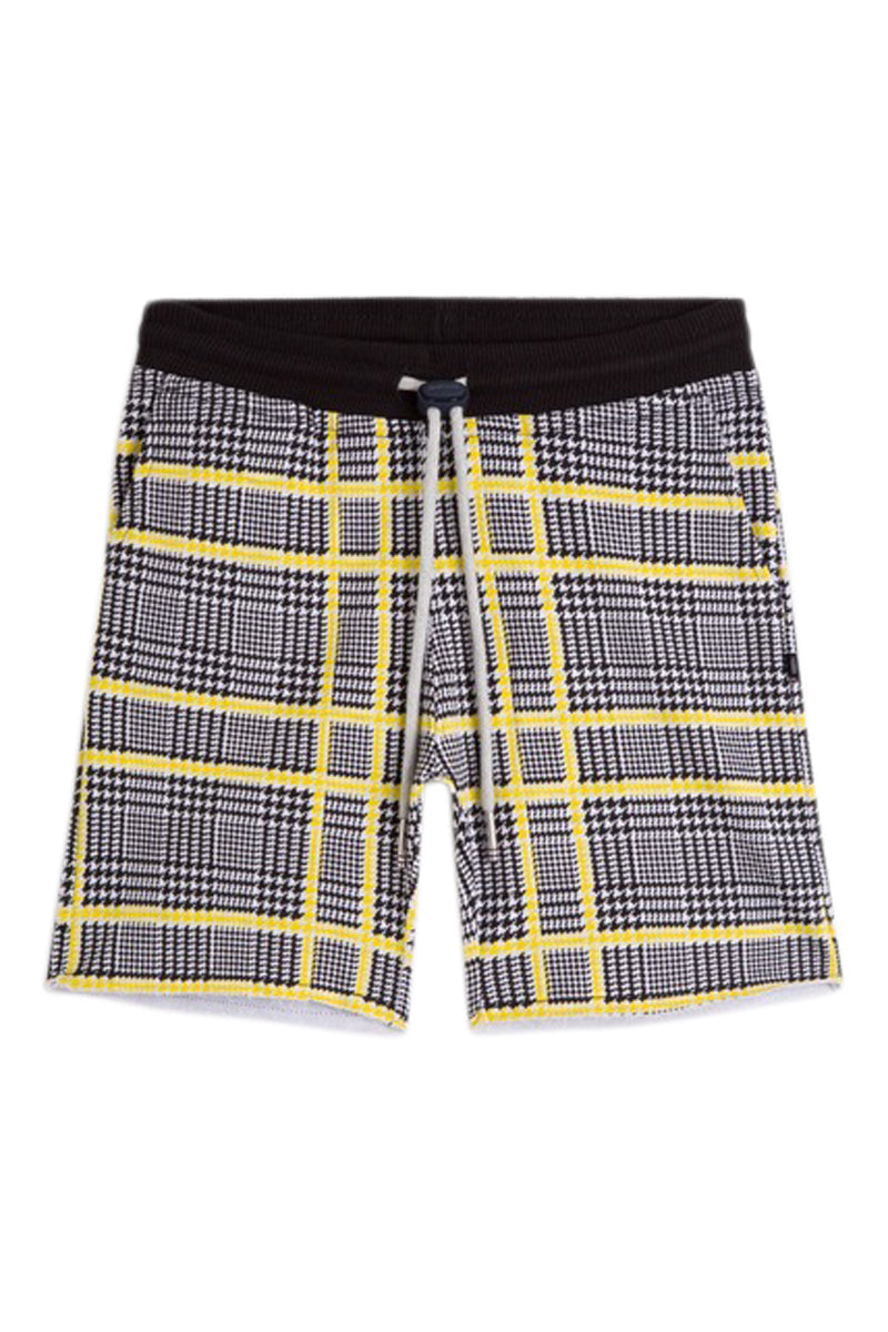 Short Tkid Cutoff Print - Noir Et Jaune