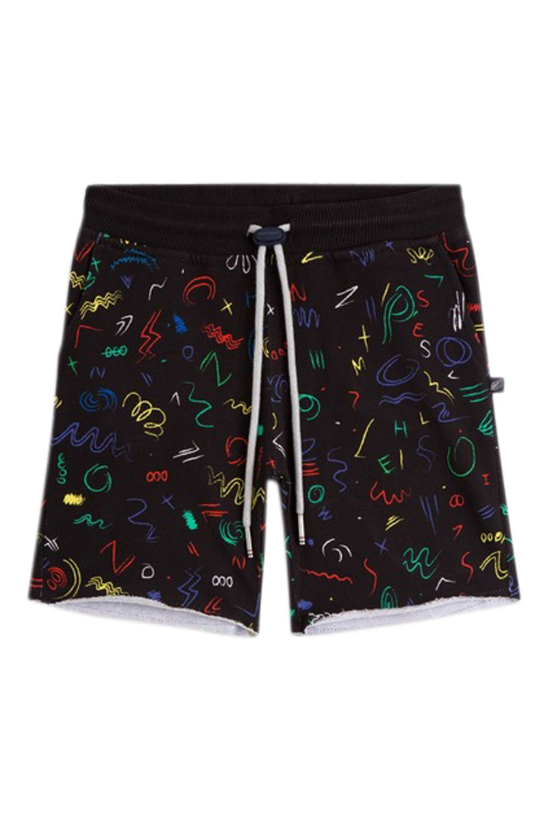 Short Tkid Cutoff Print - Noir