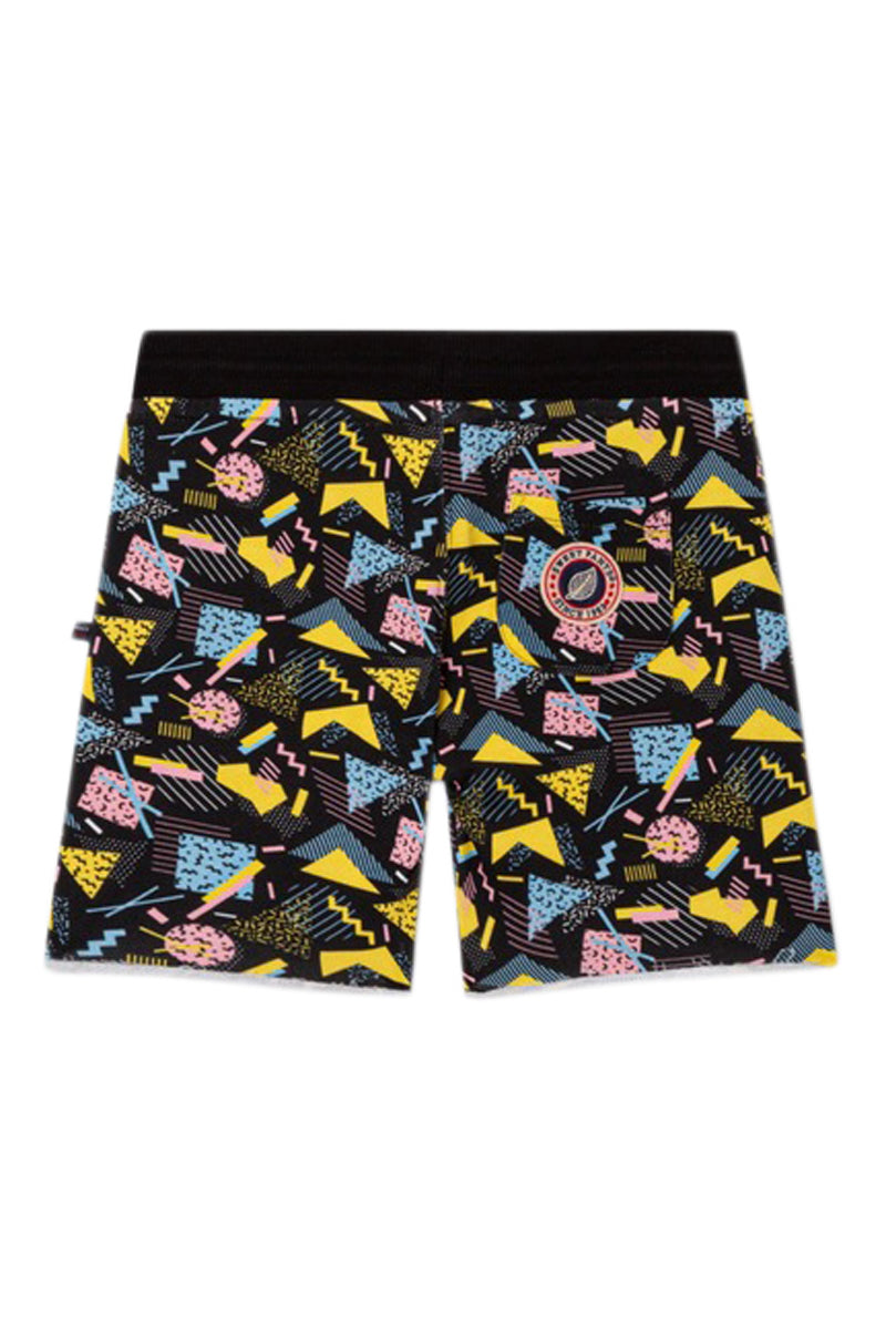 Short Tkid Cutoff Print - Noir Et Jaune