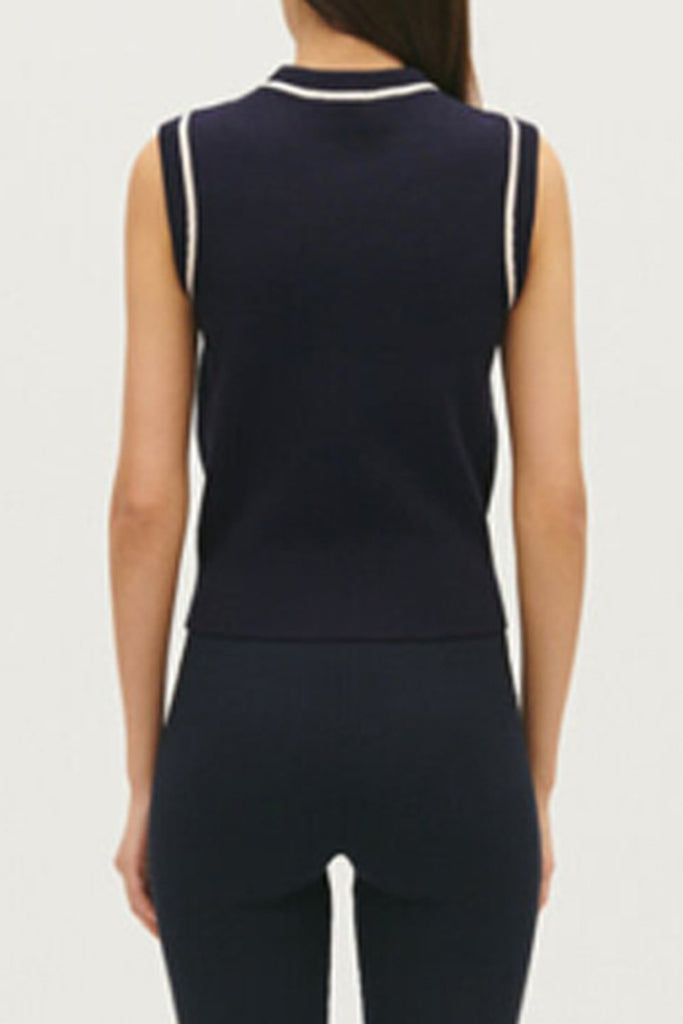 Claudie Pierlot - Pull Sans Manches - Bleu Marine