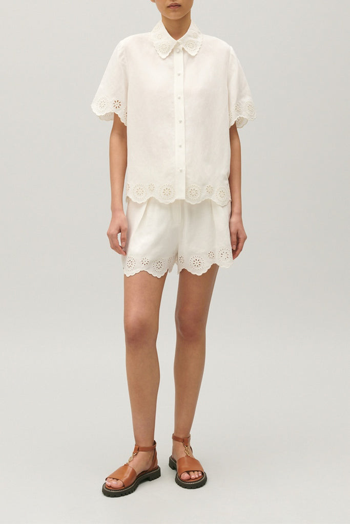 Claudie Pierlot - Chemisier En Lin - Ecru