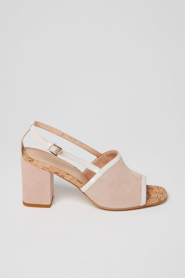 Sandales À Talons En Nubuck Nude - Harmont & Blaine - Femme