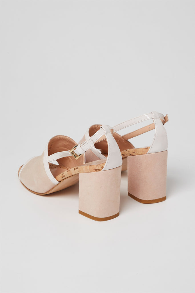 Sandales À Talons En Nubuck Nude - Harmont & Blaine - Femme