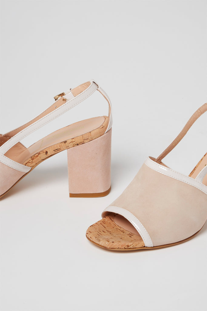 Sandales À Talons En Nubuck Nude - Harmont & Blaine - Femme