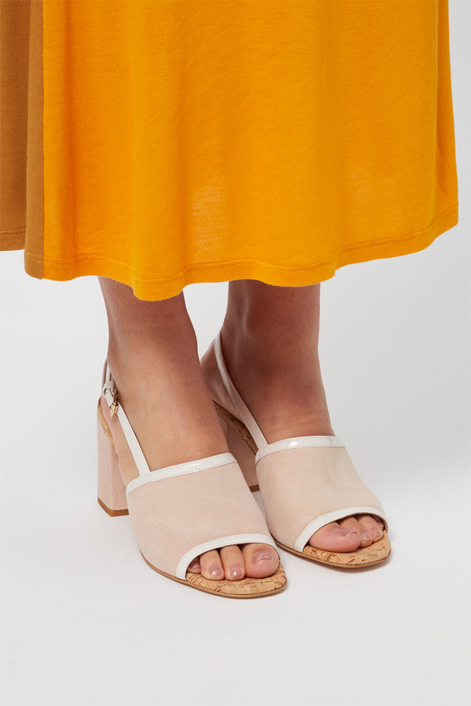 Sandales À Talons En Nubuck Nude - Harmont & Blaine - Femme