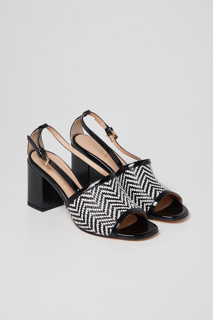 Sandales À Talons En Cuir Verni Vert Citron - Harmont & Blaine - Femme