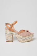 Sandales À Talons En Cuir Rose Et Camel - Harmont & Blaine - Femme