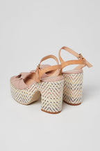 Sandales À Talons En Cuir Rose Et Camel - Harmont & Blaine - Femme