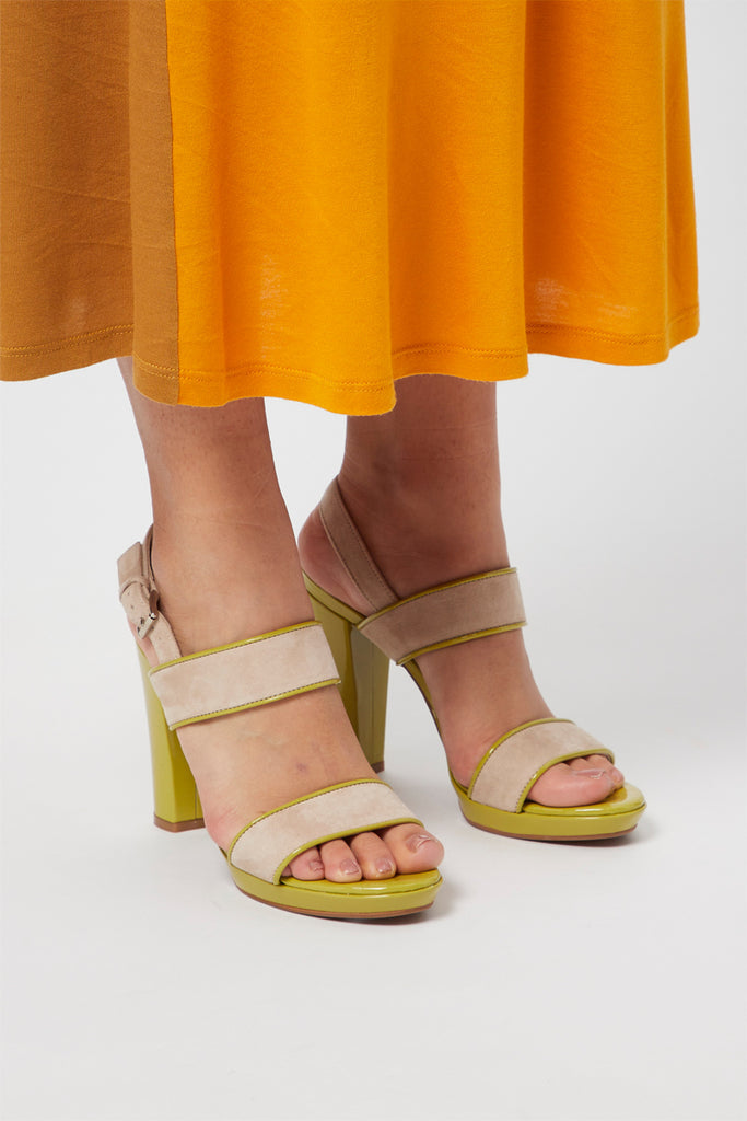 Sandales À Talons En Nubuck Nude - Harmont & Blaine - Femme