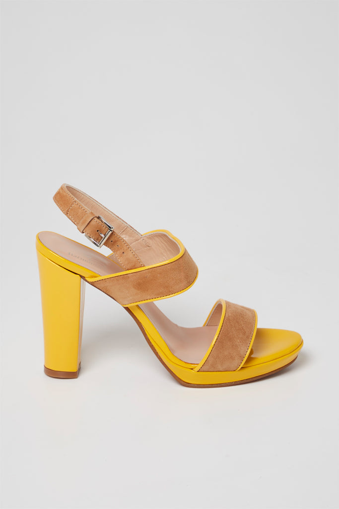Sandales À Talons En Nubuck Camel - Harmont & Blaine - Femme