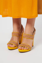Sandales À Talons En Nubuck Camel - Harmont & Blaine - Femme