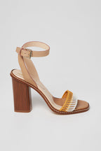 Sandales À Talons En Cuir Camel Et Beige - Harmont & Blaine - Femme