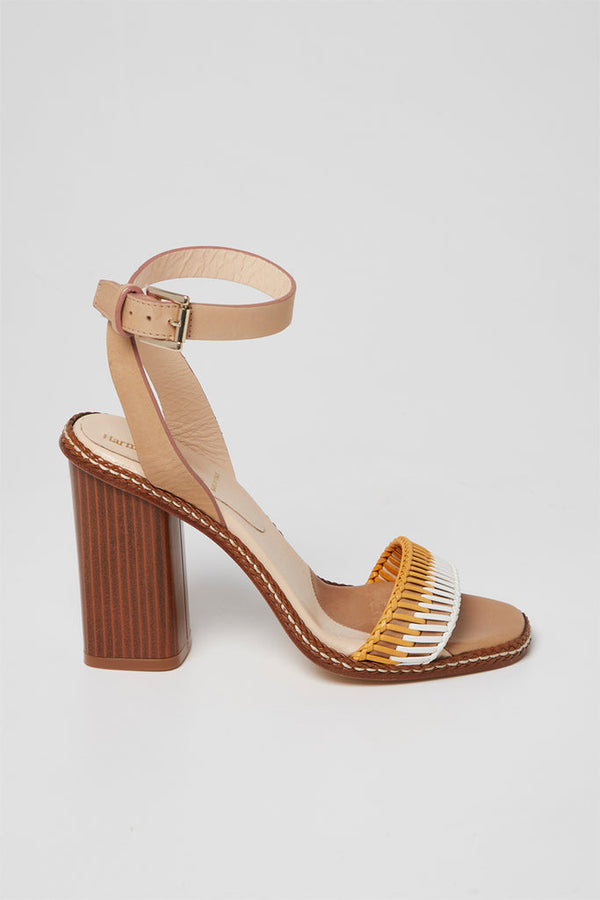 Sandales À Talons En Cuir Camel Et Beige - Harmont & Blaine - Femme
