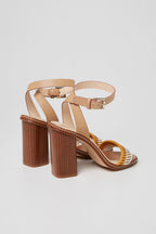 Sandales À Talons En Cuir Camel Et Beige - Harmont & Blaine - Femme