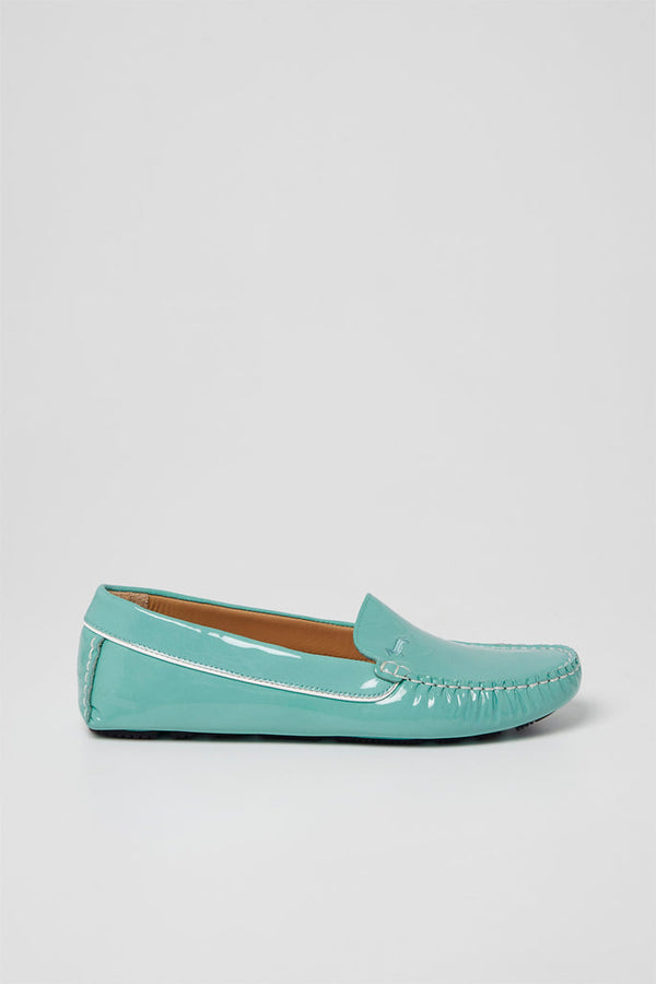 Mocassins En Cuir Verni Turquoise - Harmont & Blaine - Femme