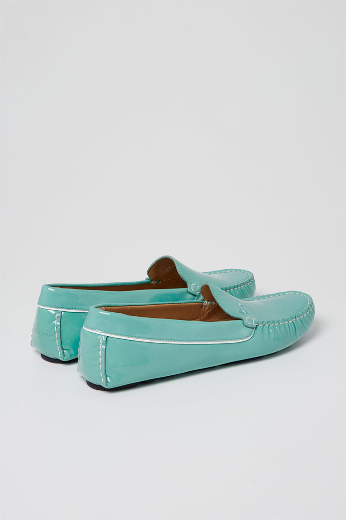 Mocassins En Cuir Verni Turquoise - Harmont & Blaine - Femme