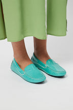 Mocassins En Cuir Verni Turquoise - Harmont & Blaine - Femme