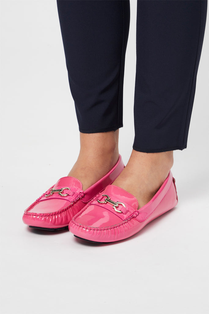 Mocassins En Cuir Verni Fuchsia - Harmont & Blaine - Femme