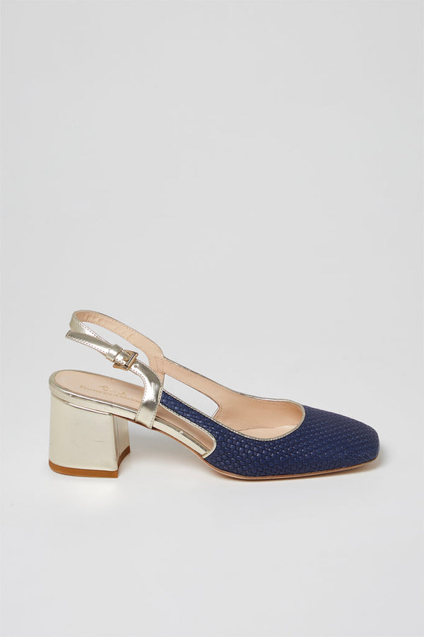 Escarpins En Cuir Bleu Marine - Harmont & Blaine - Femme